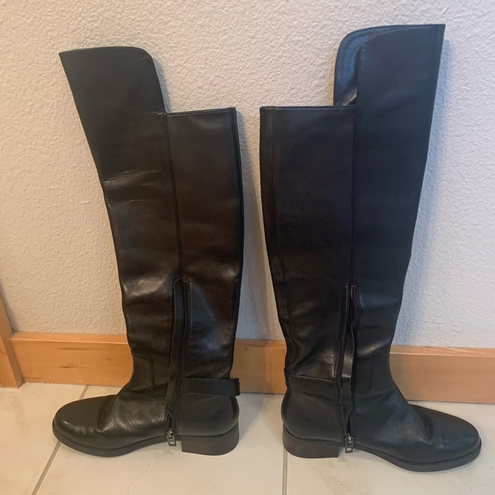 Women’s black leather boots - Picture 5 of 5